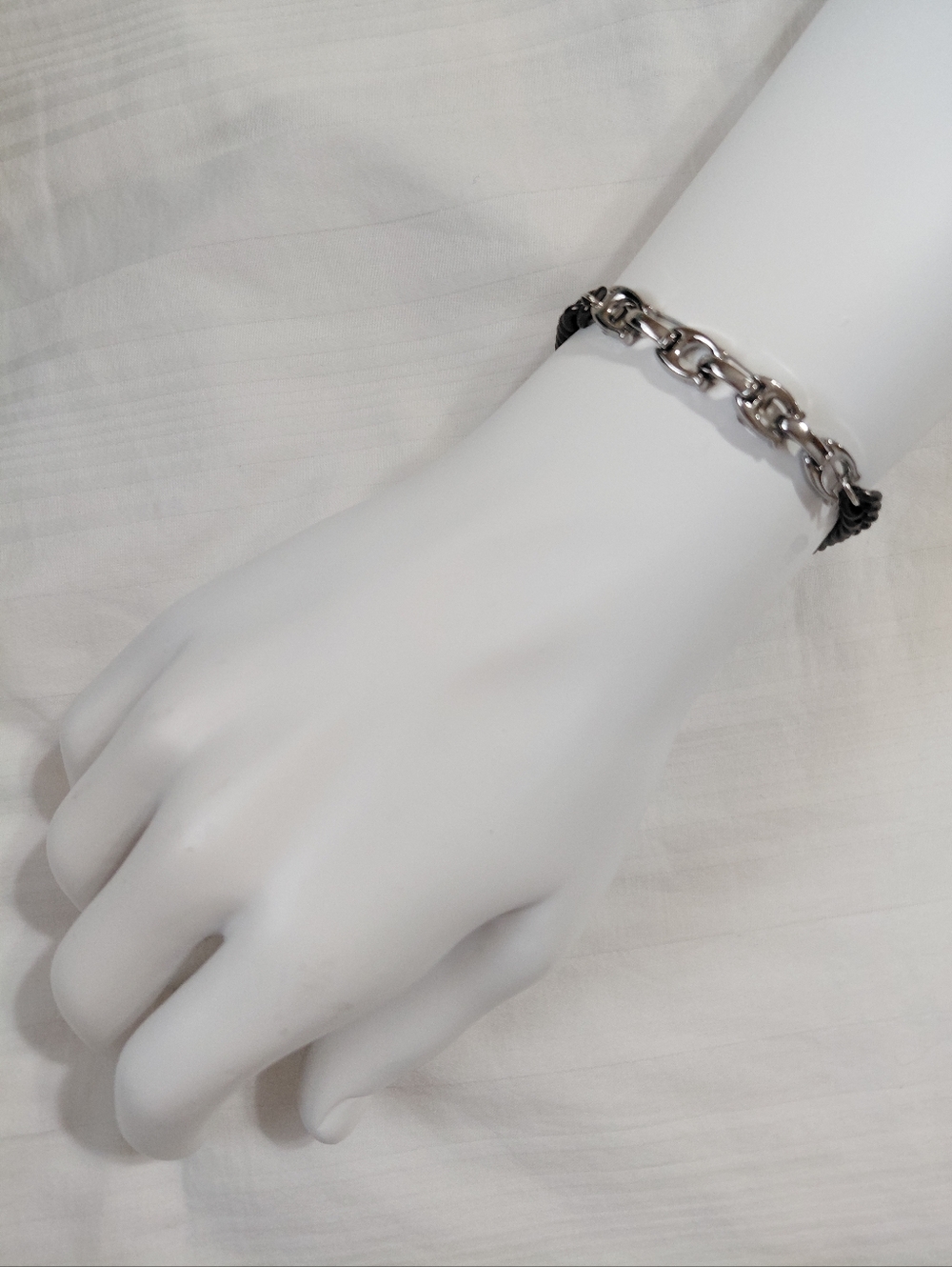 Coach Silver Gunmetal Sig C Bracelet - Picture 4 of 4
